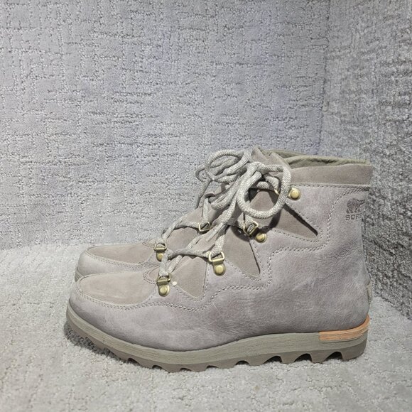 Sorel Sneakchic Alpine Kettle Womens Size US 9.5 Gray Waterproof Leather Booties - Picture 5 of 9